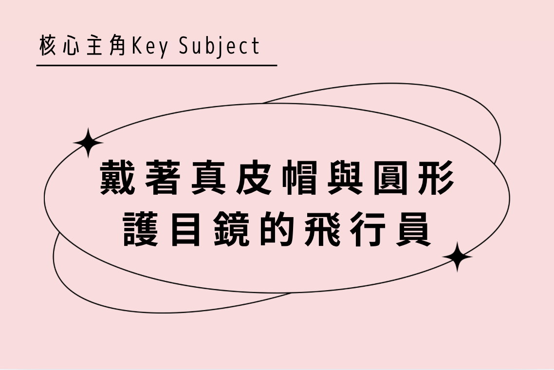 Prompt 卡 · 核心主角 / 戴著真皮帽與圓形護目鏡的飛行員