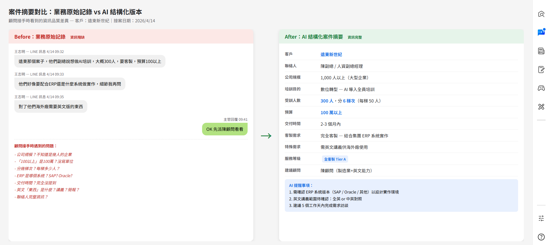 顧問收到的案件摘要